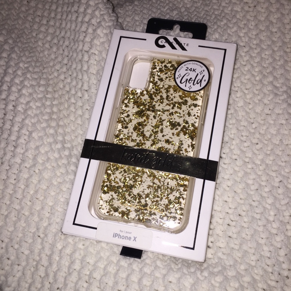 iPhone X 24 k gold phone case